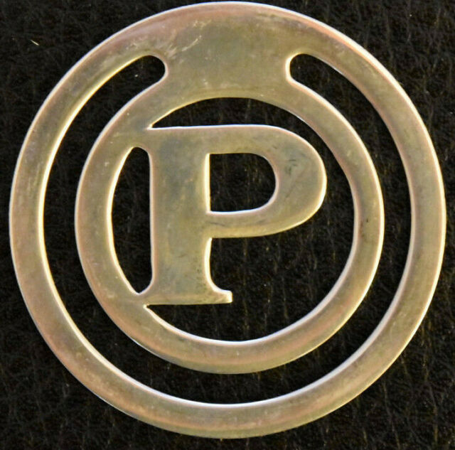 Vintage Sterling Silver Letter " P " Bookmark