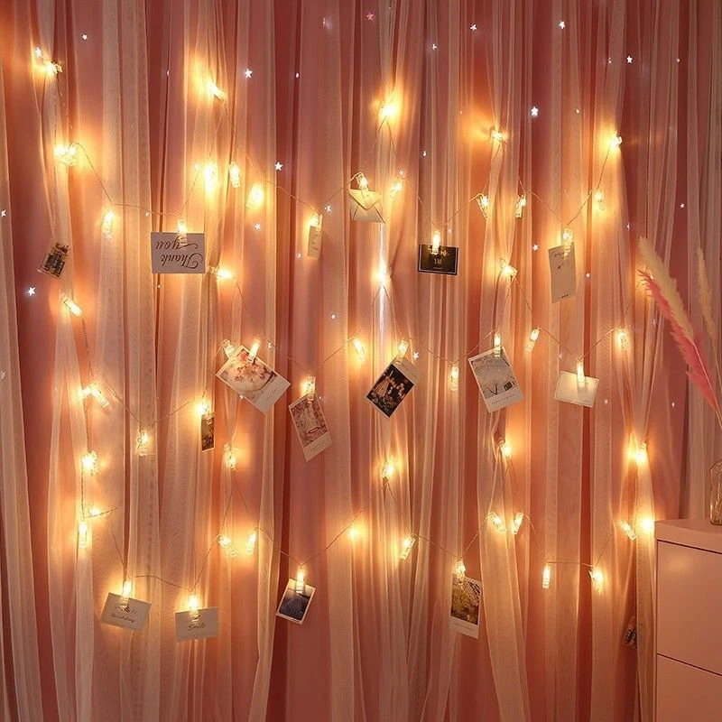 10/20/40 LED Photo Peg Clip Fairy String Light Wedding Hang Picture Party Decor - Image 4 of 4
