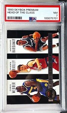 1993 Skybox Premium Head of the Class Webber / Hardaway Rookie RC PSA 7
