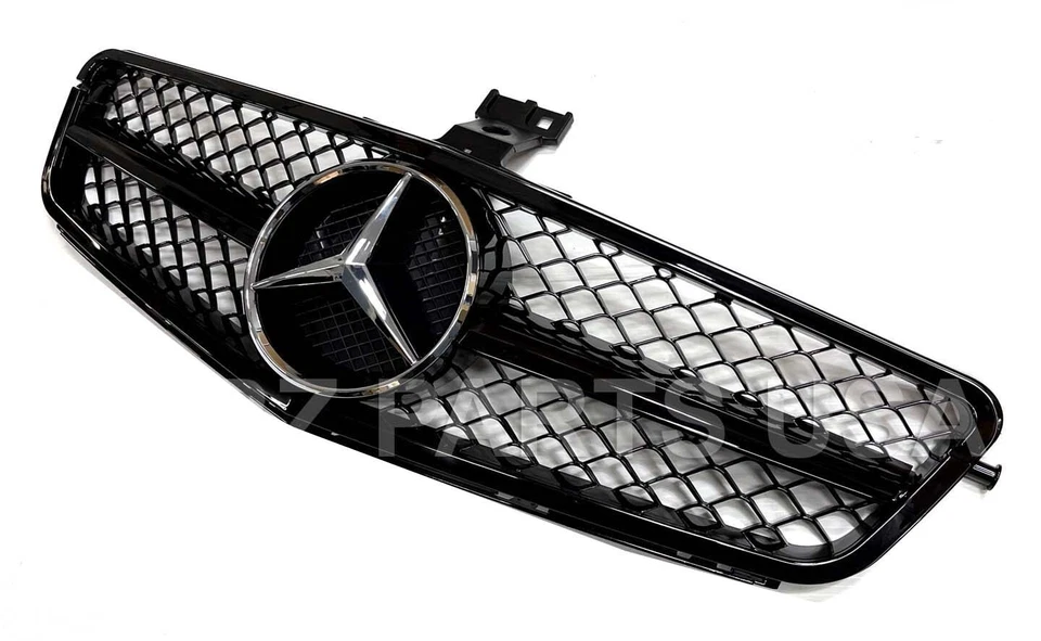 Полностью черная решетка C250 C300 C350 C63 Chrome Star 2008 2009 2010 2012 2013 2014 - Изображение 2 из 4