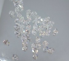 24pc Swarovski Crystal Clear 5mm Bicone 5301 Beads