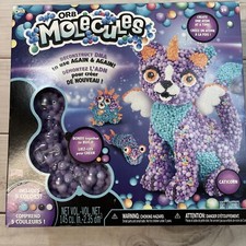 Juguete de espuma moldeable Orb Molecules púrpura azul turquesa