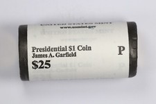 2011-P $1 James A. Garfield Presidential Dollar T/T Bank Roll