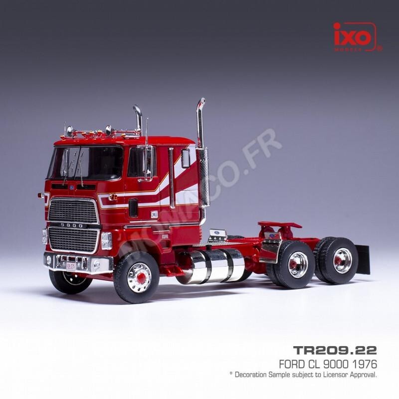 Camion IXO FORD CL 9000 1976 Rouge miniature 1/43 de collection en métal moulé