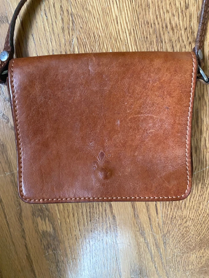 Vera Pelle Italian Leather Purse Bag Crossbody Brown Italy - Image 2 of 4