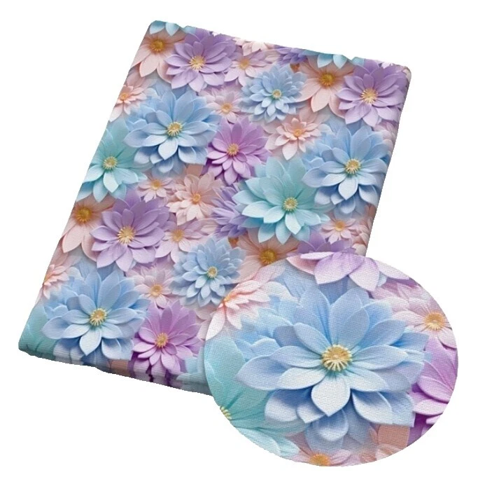 Flowers & Plants Polycotton Craft Fabric Squares