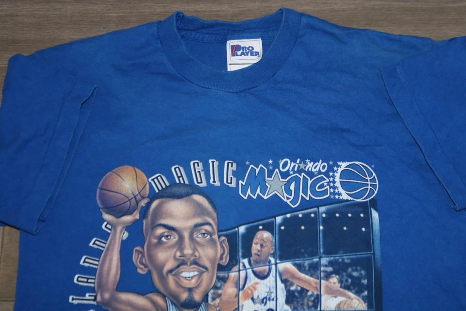 VINTAGE 90s ORLANDO MAGIC PENNY HARDAWAY CARICATURE T SHIRT PRO PLAYER TEE 18/20 - Image 3 of 4