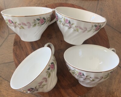 Creative Regency Rose Cup Pink Mauve Rose Lot Of 4