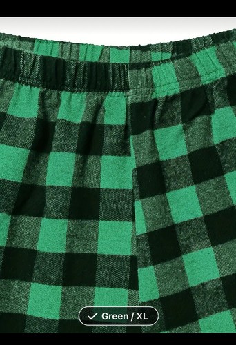 UNISEX GREEN/BLACK CHRISTMAS PAJAMA SETS, S & XL, NEW IN PACKAGE - Picture 3 of 3