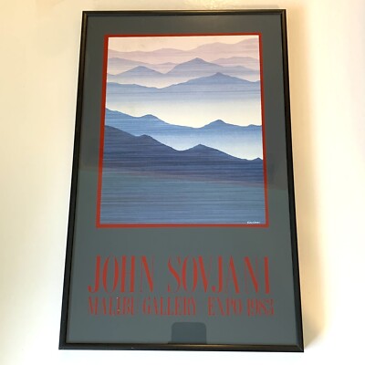 JOHN SOVJANI Malibu Gallery Expo 1983 Framed Art 16'x 10'' Vintage