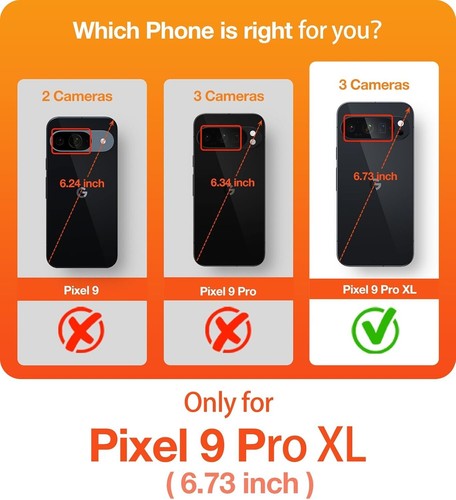 Military-Grade Protection Phone Case with Magnetic Kickstand for Pixel 9 Pro XL - Picture 11 of 11