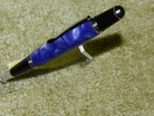 Le Roi Ballpoint Twist Pen / Blue Body with Silver Highlights & Black & Chrome T — photo 4