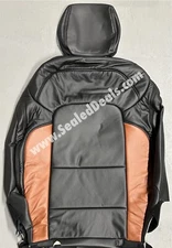 Black & Mahogany Leather Seat Replacement Skins Covers for Ford Bronco