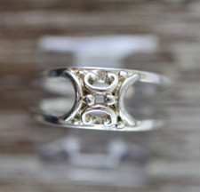 VINTAGE FILIGREE BAND STERLING SILVER 925 RING SZ 6 SOUTHWEST RETRO PRETTY