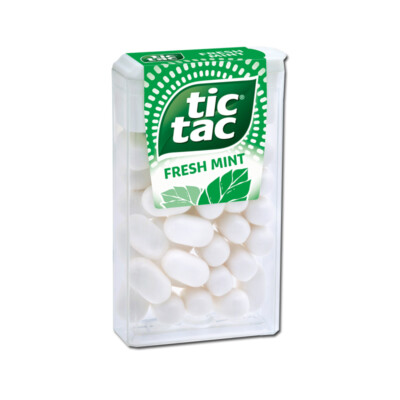 (55,56 /1kg) Ferrero Tic Tac fresh mint, Dragee-Bonbon, 18g Packung