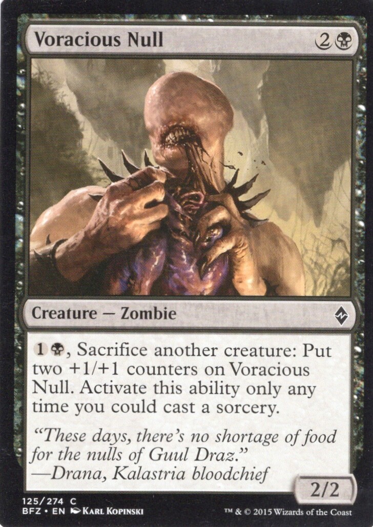 4X VORACIOUS NULL 125/274 BATTLE FOR ZENDIKAR MTG MAGIC LP X4