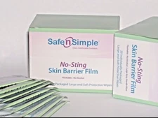 25 Safe n' Simple No-Sting Skin Barrier Film Wipes