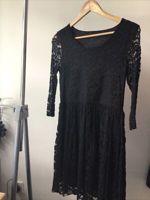 MATALAN BLACK DRESS SIZE 10/ 12 £8