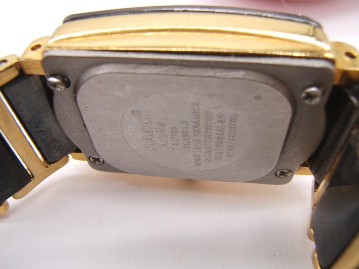 RADO SWISS QUARTZ JUBILE WRIST WATCH DIAMOND MARKERS CERAMIC RADO SWISS QUARTZ JUBILE WRIST WATCH DIAMOND MARKERS CERAMIC