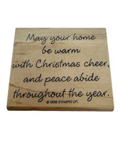Stampin Up Rubber Stamp Christmas Cheer and Peace Throughout the Year Holiday
