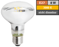 Led-Reflektorstrahler Mcshine, E27, R80, 8W, 800Lm, 360°, 3000K, Warmweiß