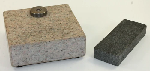 Starrett Granite Lot 2pcs Indicator Base Pink Parallel Block Black Machinist USA