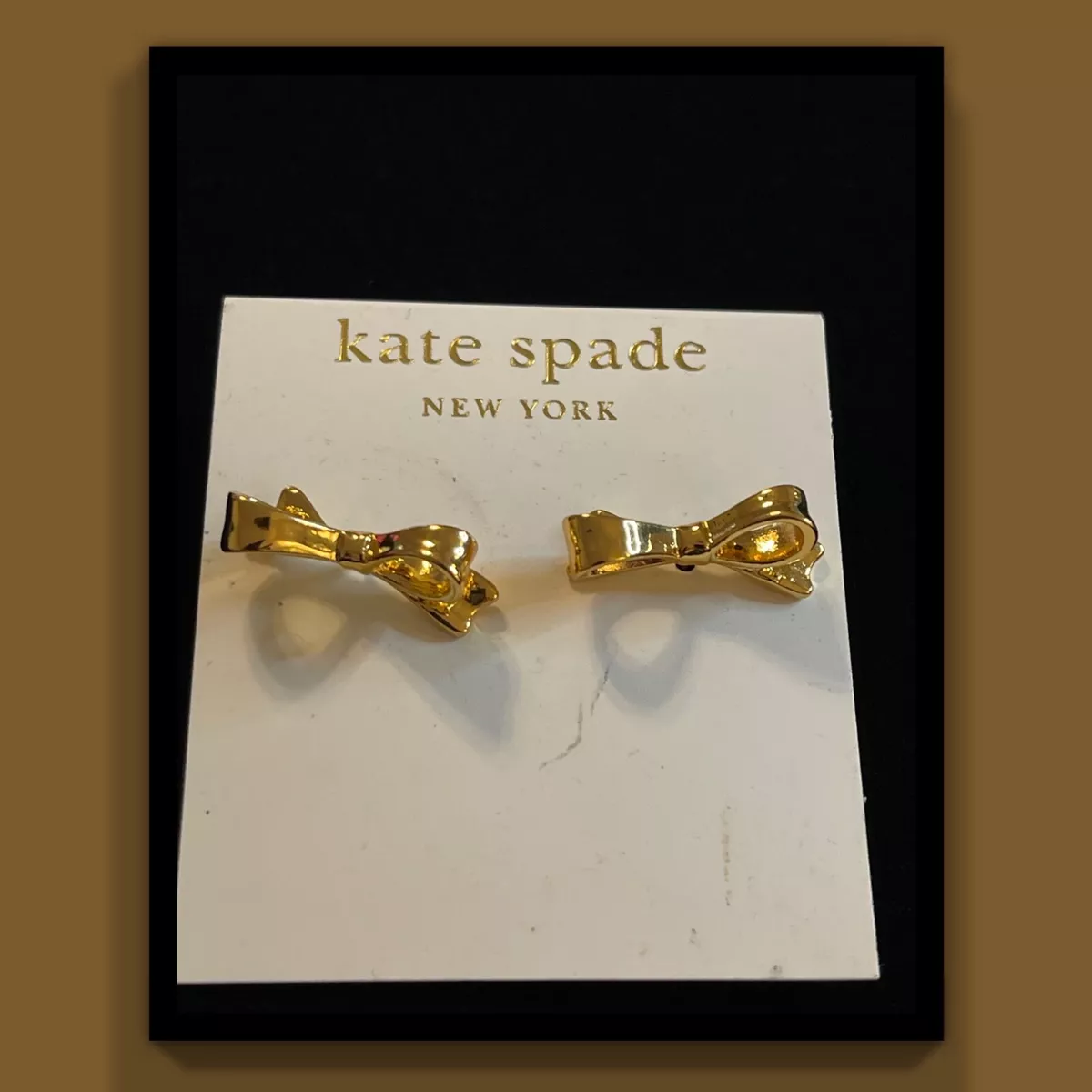 Kate spade gold bow hotsell earrings