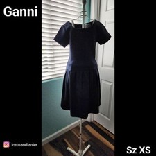 Ganni Anthropologie Pleated  Dress Sz XS