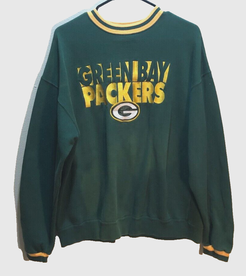 Green Bay Packers NFL Vintage 90s Pro Player Sewn NFC Football Sweatshirt L