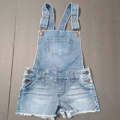 Vintage Girls Cherokee Denim Shorts Overalls Shortalls Bibs XS
