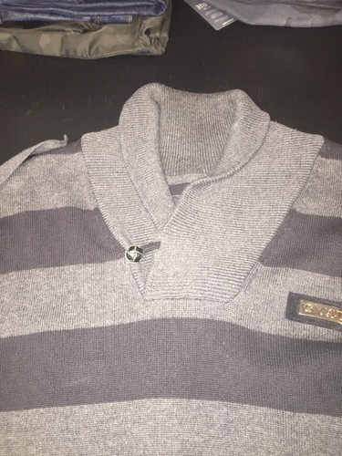 CAVI GREY/BLK PULLOVER SWEATER RARE !! SZ LG - Picture 6 of 8
