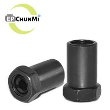 EPChunMi Rocker Arm Nuts 3/8"-24 in Thread Steel Black Oxide Poly Lock (2)