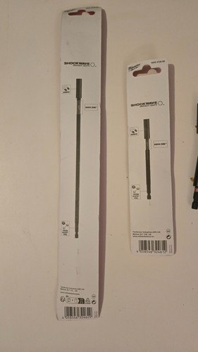 Milwaukee Magnetic Bit Holders 60mm 152mm & 305mm Shockwave Impact Duty 4 pieces - Picture 5 of 5