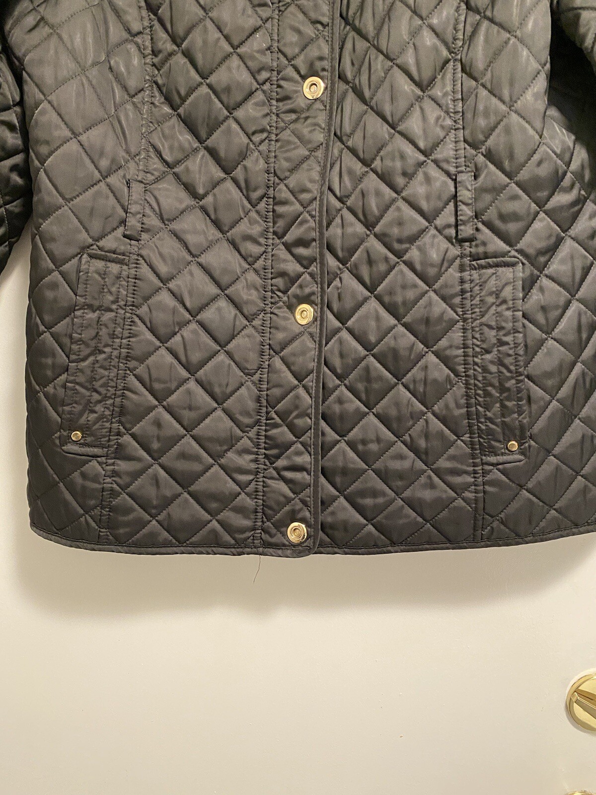 Croft & Barrow Solid Black Full Zip Quilted Hoode… - image 15