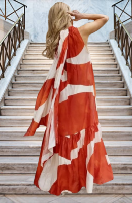 fall flowy maxi dress Designer Red Cocktail Dress | Flowy Maxi Dress