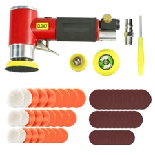 41Pcs Air Body Hand Random Orbital Sander + 2" 3" Buffing Sanding Discs Pads Set