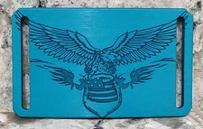 GRIP6 BELT BUCKLE - AMERICAN EAGLE and FLAG - BLUE - 1.5 INCH WIDE