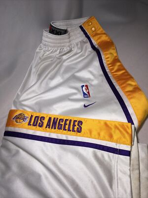 VTG Los Angeles Lakers NIKE White Tear Away Warmup Pants Men's XXL