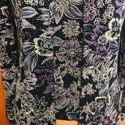 Chaqueta y Top Xscape 2 Piezas Negro Elastizado Boda Brillante Talla S Vacaciones - Imagen 5 de 8