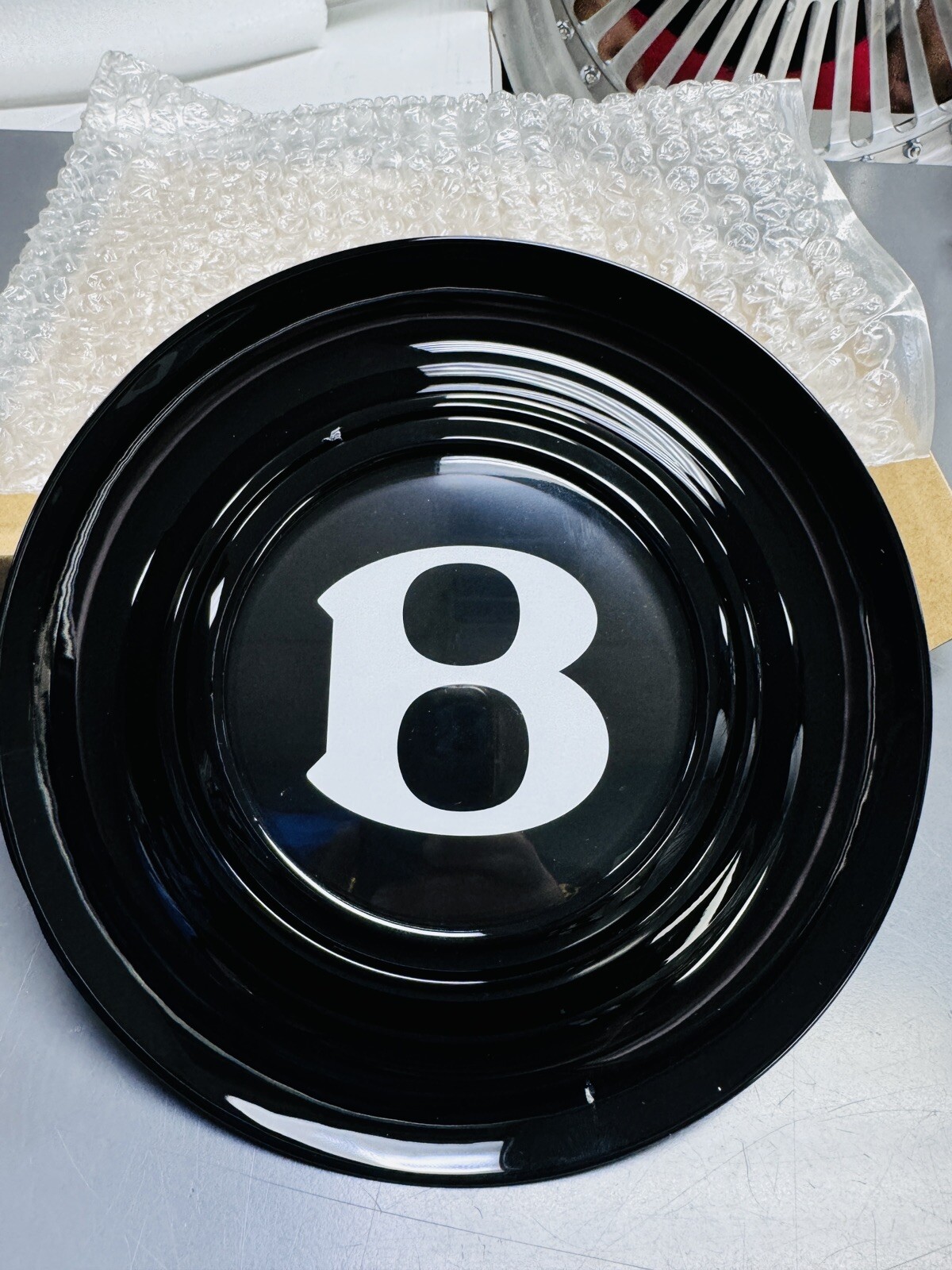 4 FORGIATO XL FLOATING CAP BLACK With White  Bentley  Logo Fit All Forgiato Rims