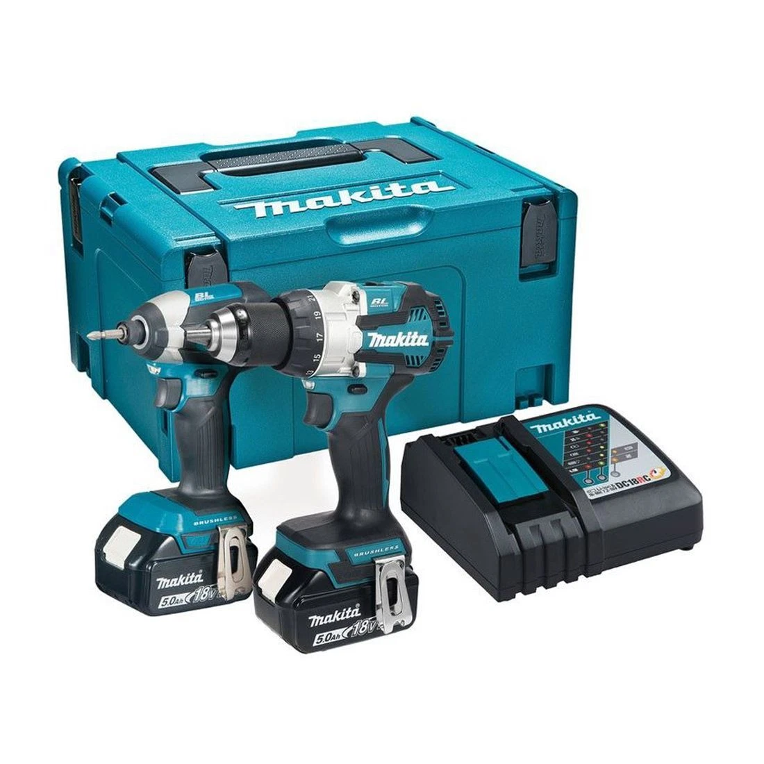 Makita DLX2507TJ 18V Combi Drill Impact Driver 2 x 5.0Ah Battery