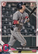 Lot of (10) 2018 Bowman Draft RAYNEL DELGADO 1st Rookie Card #BD-176 Indians