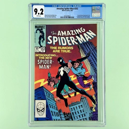Amazing Spider-Man #252 (CGC 9.2) 1984 White Pages, 1st Black Suit Spidey