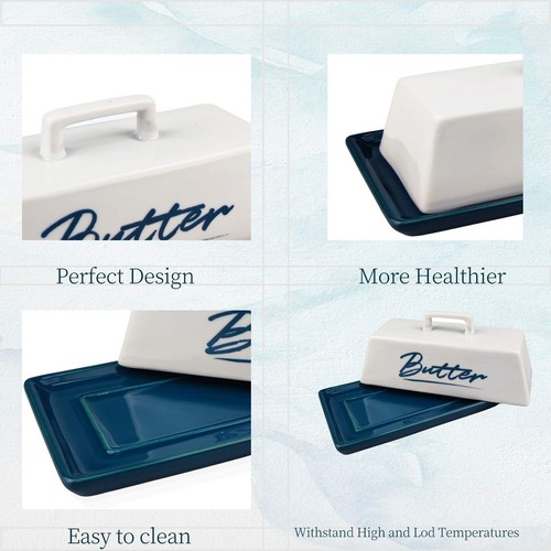 Butter dish with lid , butter dish container for countertop stick of butter.T... - Picture 3 of 8