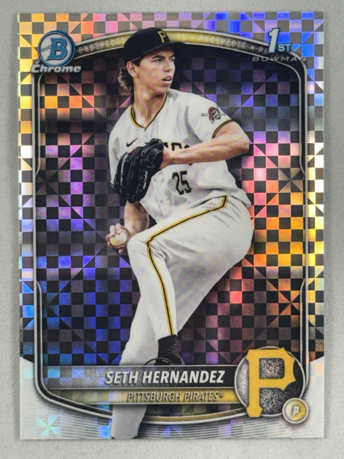 2025 Bowman Draft Seth Hernandez Chrome Refractor X-Fractor 1st #BDC-25 Pirates