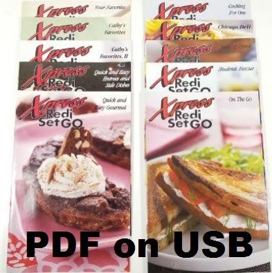30 GT Xpress Redi Set Go Recipe Pamphlets ON USB Cookbook Breakfast Lunch Dinner
