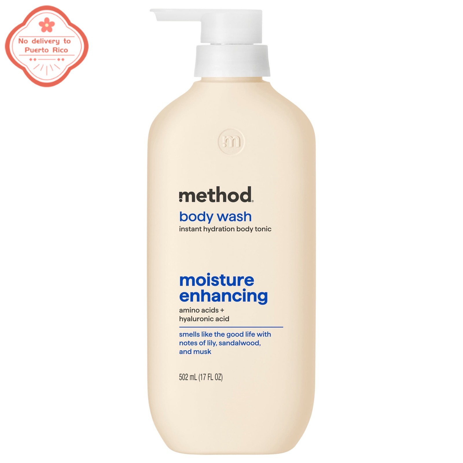 new Method Body Wash Tonic – Lily/Sandalwood/Musk, Amino Acids + Hyaluronic,17oz