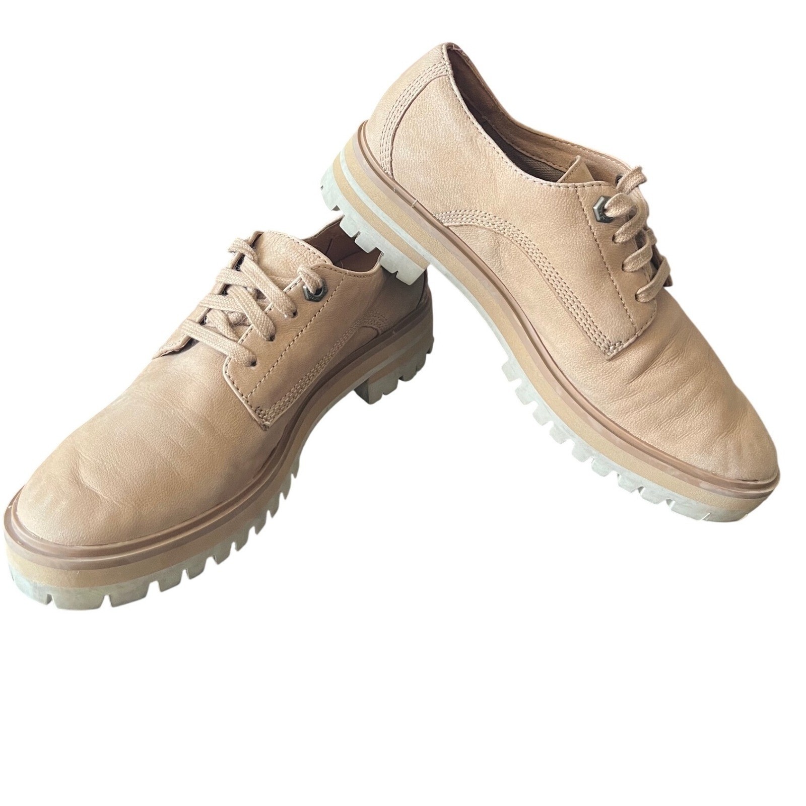 SAOLA Timberland Oxford scarpe in pelle con suola a strappo plateau da donna taglia 6