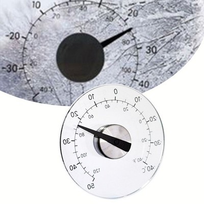 Gut ablesbares rundes Glasthermometer zur Überwachung der Außentemperatur