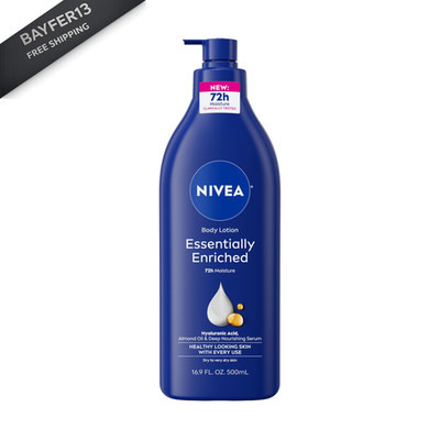 NIVEA Essentially Enriched Body Lotion for Very 16.9 Fl Oz (Pack of 1), White 